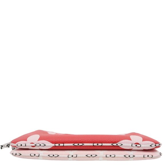 Louis Vuitton  Double Zip Pochette Giant Monogram Jungle Crossbody Bag Red - Picture 10 of 16